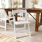 Set di 2 sedie da pranzo Merrick Lane in legno massello con design pieghevole e finitura elegante