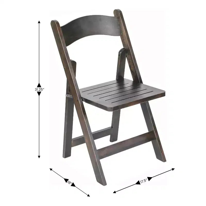 Set di 2 sedie da pranzo Merrick Lane in legno massello con design pieghevole e finitura elegante