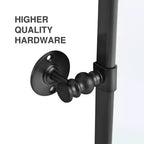 PexFix Specchio da parete ovale da bagno con cornice in metallo girevole, nero, set da 2