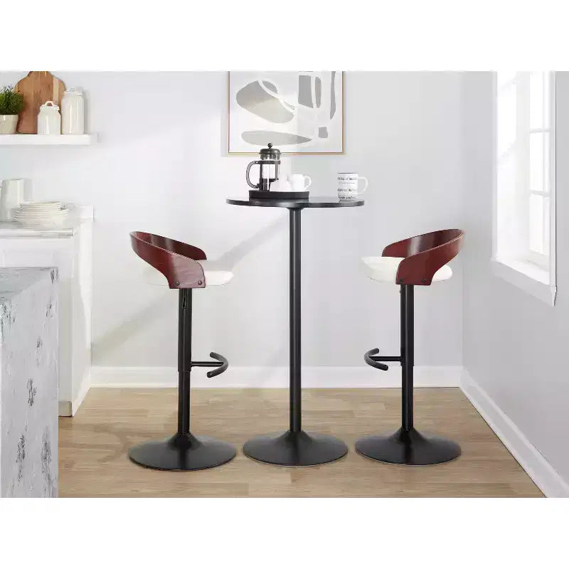 LumiSource Set di 2 sgabelli da bar Grotto regolabili e girevoli
