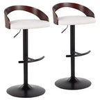LumiSource Set of 2 Grotto Adjustable Swivel Barstools