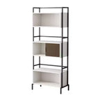 Hyleory Libreria a Tre Ante, Mobile Contenitore Verticale, Armadietto Decorativo