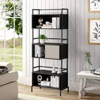 Hyleory Libreria a Tre Ante, Mobile Contenitore Verticale, Armadietto Decorativo