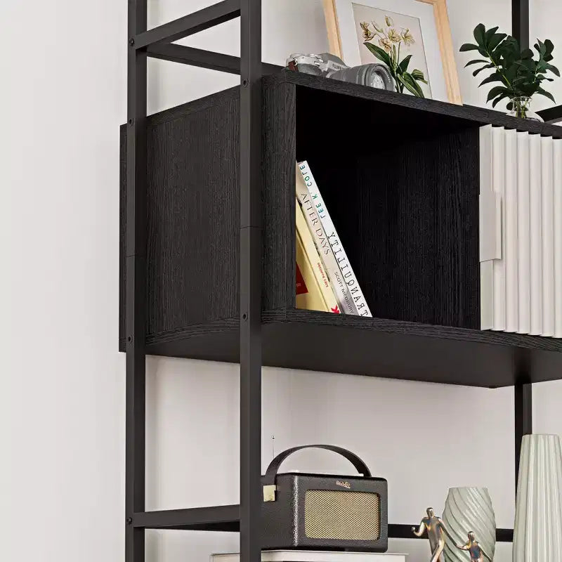 Hyleory Libreria a Tre Ante, Mobile Contenitore Verticale, Armadietto Decorativo