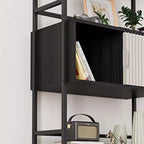 Hyleory Libreria a Tre Ante, Mobile Contenitore Verticale, Armadietto Decorativo
