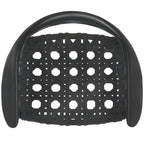 Poltrona d'Appoggio in Pelle Intrecciata e Legno Massiccio (Completamente Assemblata) – 63,5 cm L x 56 cm P x 56 cm H