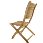 Sedia Pieghevole da Esterno per Patio in Teak Nordico Naturale - Beige