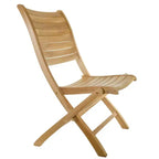 Sedia Pieghevole da Esterno per Patio in Teak Nordico Naturale - Beige