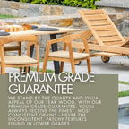Sedia Pieghevole da Esterno per Patio in Teak Nordico Naturale - Beige