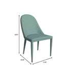 LeisureMod Seville Collection Sedie da pranzo set da 2 con sedili in pelle imbottiti e gambe in metallo, sedute moderne per cucina, bar, ristorante