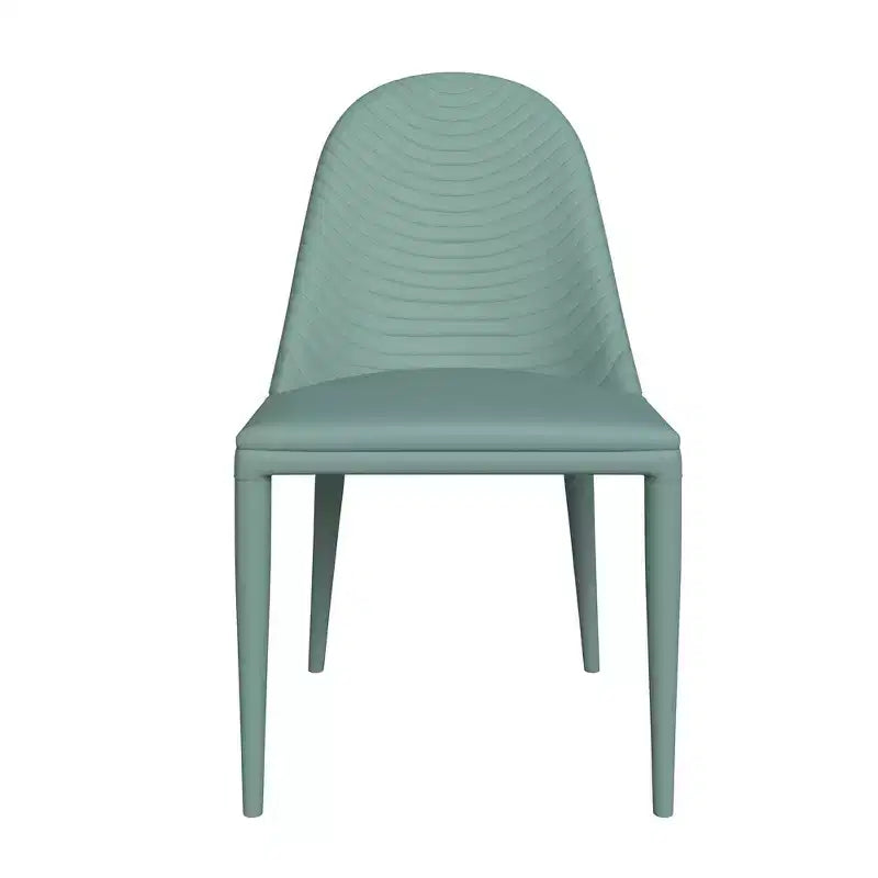 LeisureMod Seville Collection Sedie da pranzo set da 2 con sedili in pelle imbottiti e gambe in metallo, sedute moderne per cucina, bar, ristorante