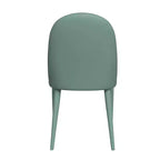 LeisureMod Seville Collection Sedie da pranzo set da 2 con sedili in pelle imbottiti e gambe in metallo, sedute moderne per cucina, bar, ristorante