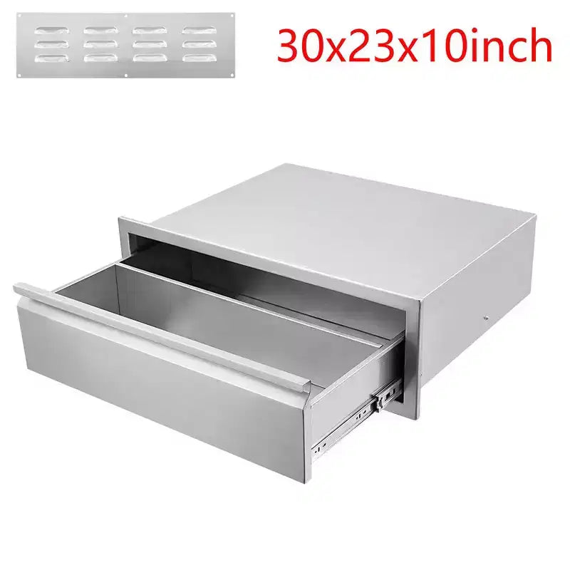 30x23x10 inch Single Drawer Outdoor Kitchen BBQ Island Stainless Steel With Vent