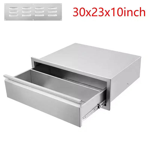 30x23x10 inch Single Drawer Outdoor Kitchen BBQ Island Stainless Steel With Vent