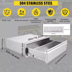 Cucina da esterno a isola con cassetto singolo in acciaio inox, 30x23x10 pollici, con sfiato, per barbecue
