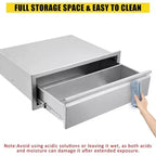 Cucina da esterno a isola con cassetto singolo in acciaio inox, 30x23x10 pollici, con sfiato, per barbecue