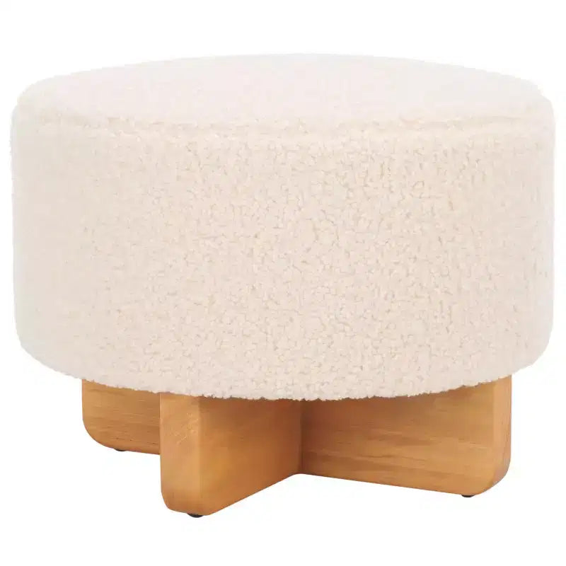 Pouff rotondo in finto montone Riah - OTT4503 - Safavieh