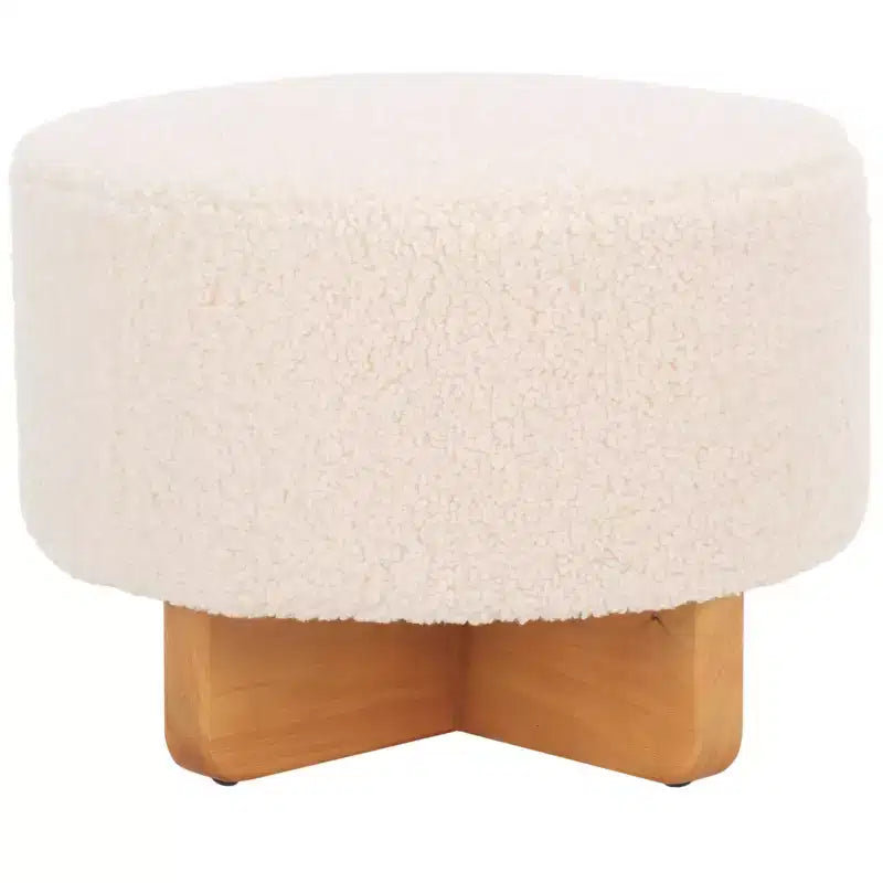 Pouff rotondo in finto montone Riah - OTT4503 - Safavieh