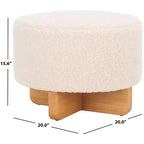 Pouff rotondo in finto montone Riah - OTT4503 - Safavieh
