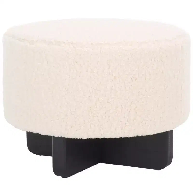 Pouff rotondo in finto montone Riah - OTT4503 - Safavieh