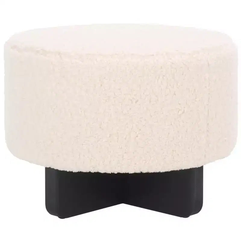 Pouff rotondo in finto montone Riah - OTT4503 - Safavieh