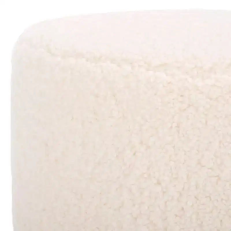 Pouff rotondo in finto montone Riah - OTT4503 - Safavieh