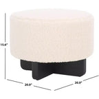 Pouff rotondo in finto montone Riah - OTT4503 - Safavieh