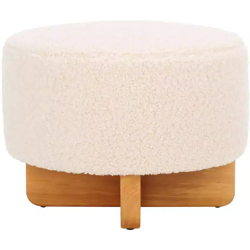 Pouff rotondo in finto montone Riah - OTT4503 - Safavieh