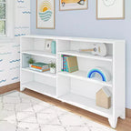 Libreria classica a 6 ripiani Max & Lily, libreria in legno massello per cameretta/sala giochi dei bambini