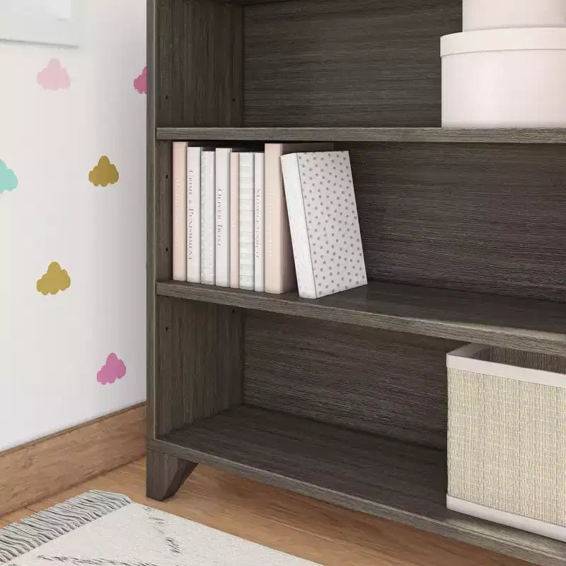 Libreria classica a 6 ripiani Max & Lily, libreria in legno massello per cameretta/sala giochi dei bambini