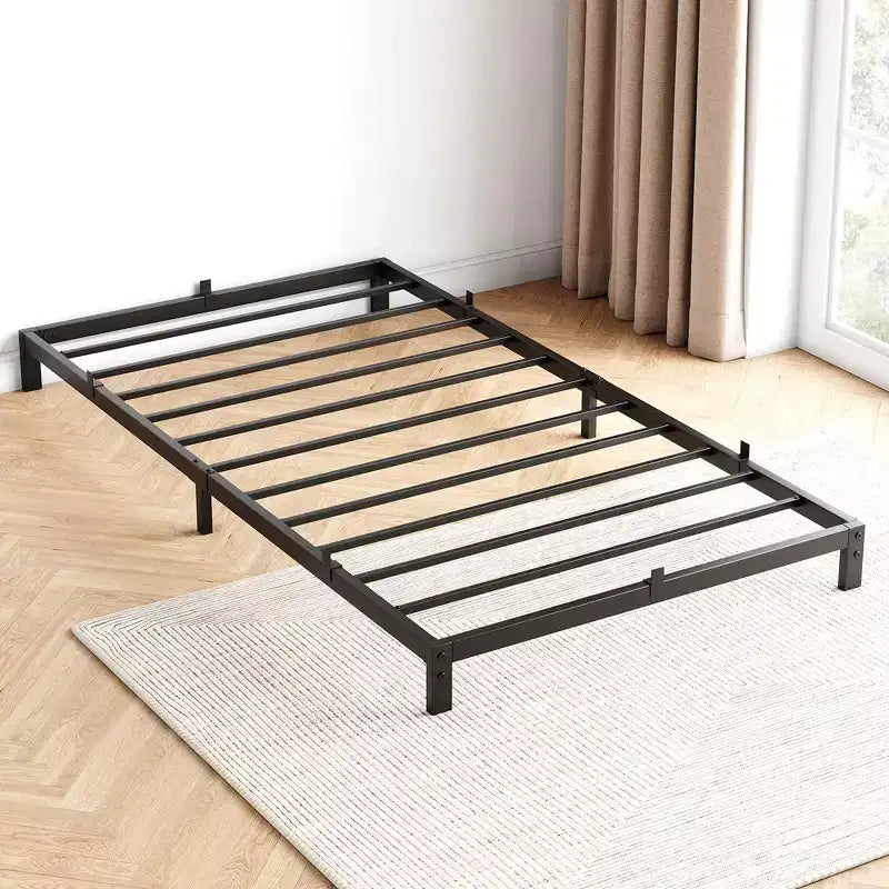 Whizmax Struttura Letto da 10 Pollici per Misura Queen/Full/Twin, Base Letto a Piattaforma Bassa in Metallo, Supporto Materasso, Senza Rumore, Facile da Montare, Nero