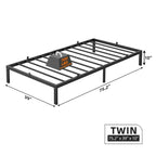 Whizmax Struttura Letto da 10 Pollici per Misura Queen/Full/Twin, Base Letto a Piattaforma Bassa in Metallo, Supporto Materasso, Senza Rumore, Facile da Montare, Nero