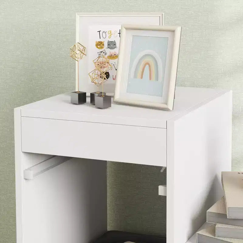 Qaba Organizer per Giocattoli per Bambini con 6 Contenitori e 3 Livelli, Scaffale Portaoggetti per Bambini da 3-8 Anni, per Sala Giochi, Camera da Letto, Grigio