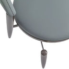 Sedia da pranzo moderna LeisureMod Venice in pelle, sedia laterale accentata imbottita con schienale aperto, con gambe in metallo, sedia da pranzo senza montaggio, set da 4