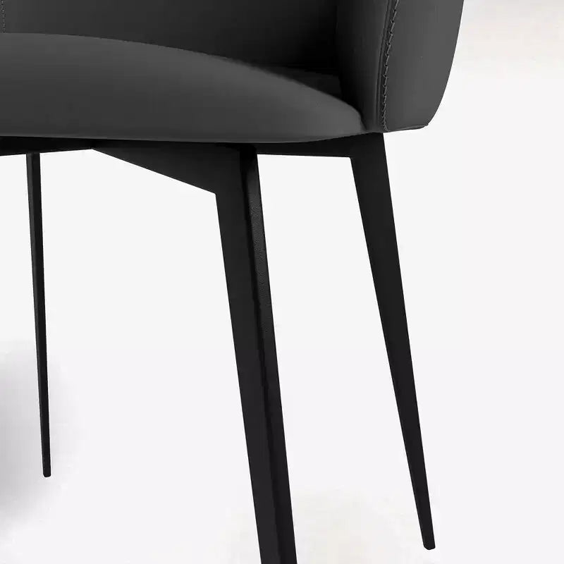 LeisureMod Sonnet Sedie da Pranzo Imbottite in Tessuto con Gambe in Ferro Set di 2 Comode Sedie Laterali Moderne per Sala da Pranzo, Cucina o Soggiorno