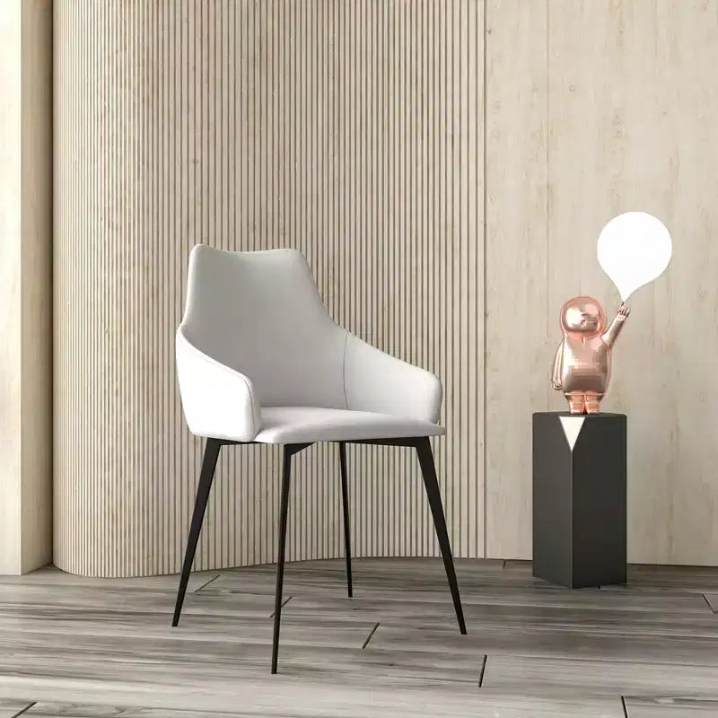 LeisureMod Sonnet Sedie da Pranzo Imbottite in Tessuto con Gambe in Ferro Set di 2 Comode Sedie Laterali Moderne per Sala da Pranzo, Cucina o Soggiorno
