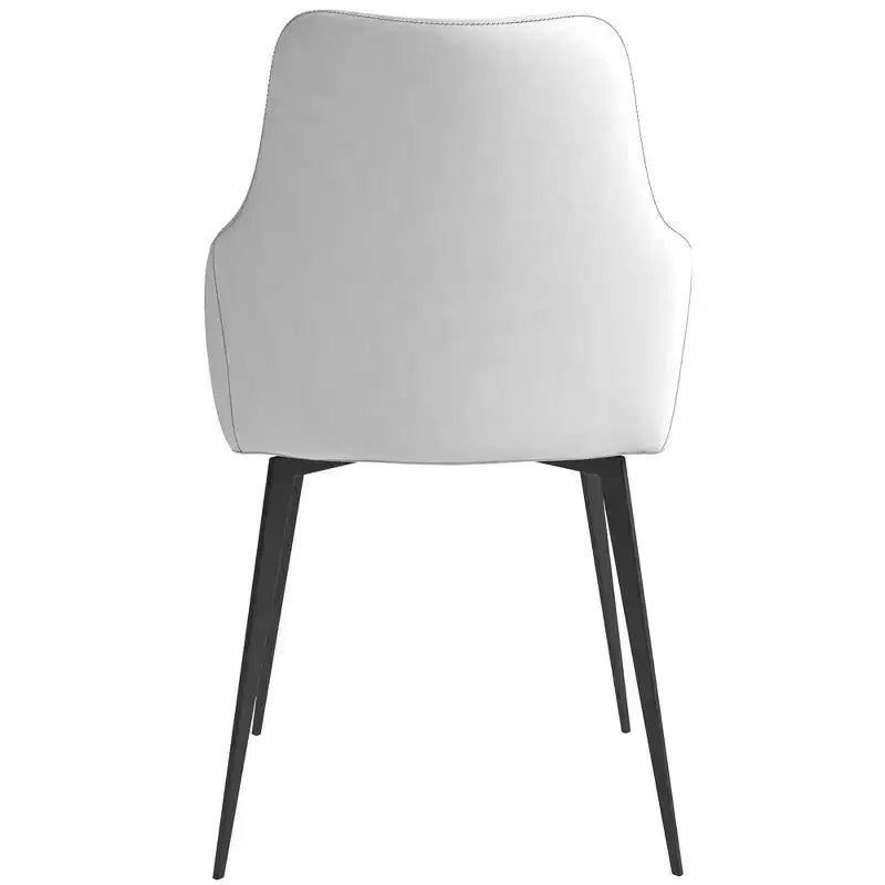 LeisureMod Sonnet Sedie da Pranzo Imbottite in Tessuto con Gambe in Ferro Set di 2 Comode Sedie Laterali Moderne per Sala da Pranzo, Cucina o Soggiorno
