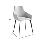LeisureMod Sonnet Sedie da Pranzo Imbottite in Tessuto con Gambe in Ferro Set di 2 Comode Sedie Laterali Moderne per Sala da Pranzo, Cucina o Soggiorno