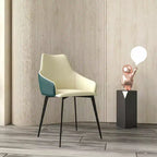 LeisureMod Sonnet Sedie da Pranzo Imbottite in Tessuto con Gambe in Ferro Set di 2 Comode Sedie Laterali Moderne per Sala da Pranzo, Cucina o Soggiorno