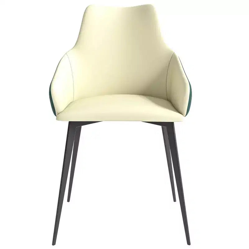 LeisureMod Sonnet Sedie da Pranzo Imbottite in Tessuto con Gambe in Ferro Set di 2 Comode Sedie Laterali Moderne per Sala da Pranzo, Cucina o Soggiorno