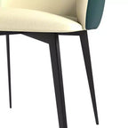 LeisureMod Sonnet Sedie da Pranzo Imbottite in Tessuto con Gambe in Ferro Set di 2 Comode Sedie Laterali Moderne per Sala da Pranzo, Cucina o Soggiorno