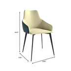 LeisureMod Sonnet Sedie da Pranzo Imbottite in Tessuto con Gambe in Ferro Set di 2 Comode Sedie Laterali Moderne per Sala da Pranzo, Cucina o Soggiorno
