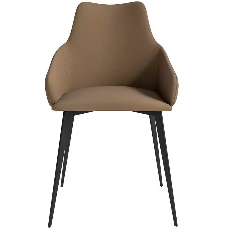 LeisureMod Sonnet Sedie da Pranzo Imbottite in Tessuto con Gambe in Ferro Set di 2 Comode Sedie Laterali Moderne per Sala da Pranzo, Cucina o Soggiorno