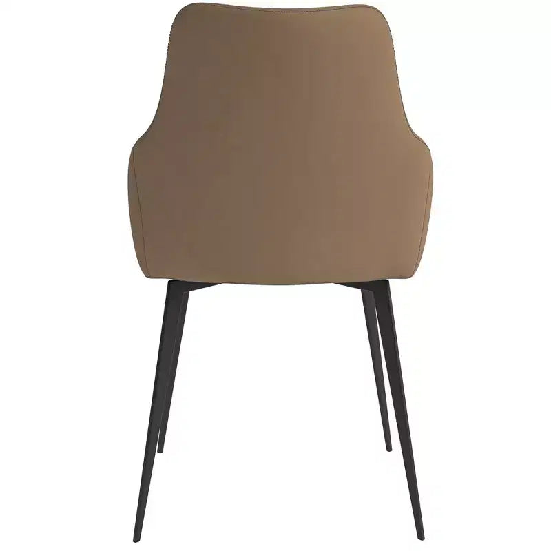 LeisureMod Sonnet Sedie da Pranzo Imbottite in Tessuto con Gambe in Ferro Set di 2 Comode Sedie Laterali Moderne per Sala da Pranzo, Cucina o Soggiorno