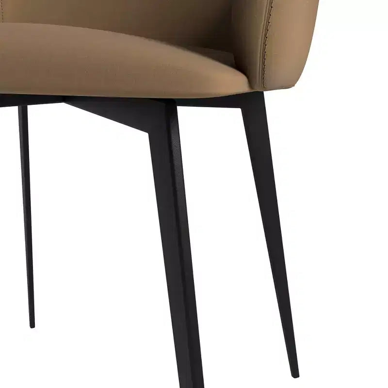 LeisureMod Sonnet Sedie da Pranzo Imbottite in Tessuto con Gambe in Ferro Set di 2 Comode Sedie Laterali Moderne per Sala da Pranzo, Cucina o Soggiorno