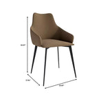 LeisureMod Sonnet Sedie da Pranzo Imbottite in Tessuto con Gambe in Ferro Set di 2 Comode Sedie Laterali Moderne per Sala da Pranzo, Cucina o Soggiorno