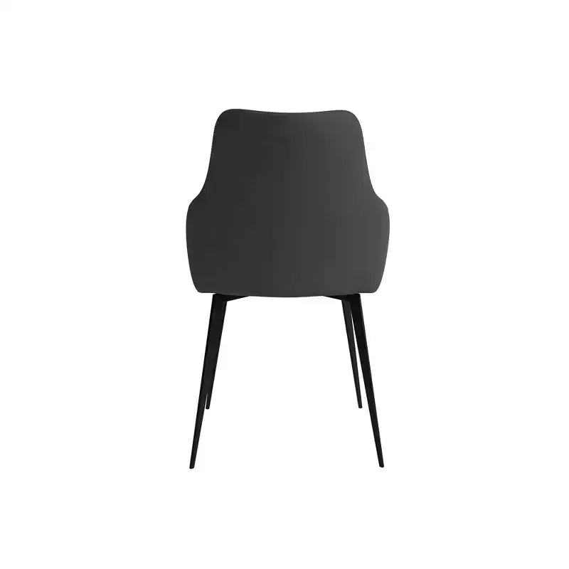 LeisureMod Sonnet Sedie da Pranzo Imbottite in Tessuto con Gambe in Ferro Set di 2 Comode Sedie Laterali Moderne per Sala da Pranzo, Cucina o Soggiorno