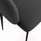 LeisureMod Sonnet Sedie da Pranzo Imbottite in Tessuto con Gambe in Ferro Set di 2 Comode Sedie Laterali Moderne per Sala da Pranzo, Cucina o Soggiorno