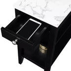 Tavolino finale/laterale Breighton Home American Heritage 1 cassetto con ripiani