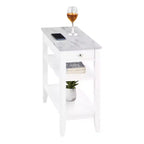 Tavolino finale/laterale Breighton Home American Heritage 1 cassetto con ripiani